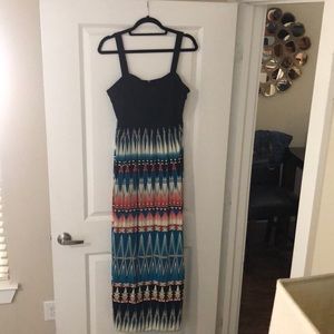 Beautiful black and printed maxi dress.